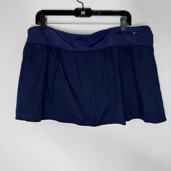 Nike Navy Blue Athletic Swim Skirt Size 2X Plus Tennis Activewear Skort - Picture 3 of 7